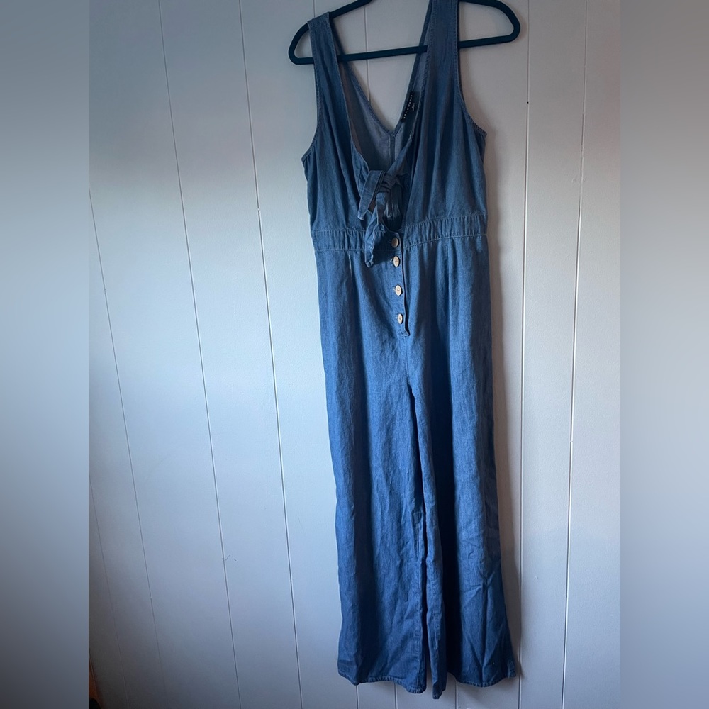 Haute Monde Chambray Denim Romper